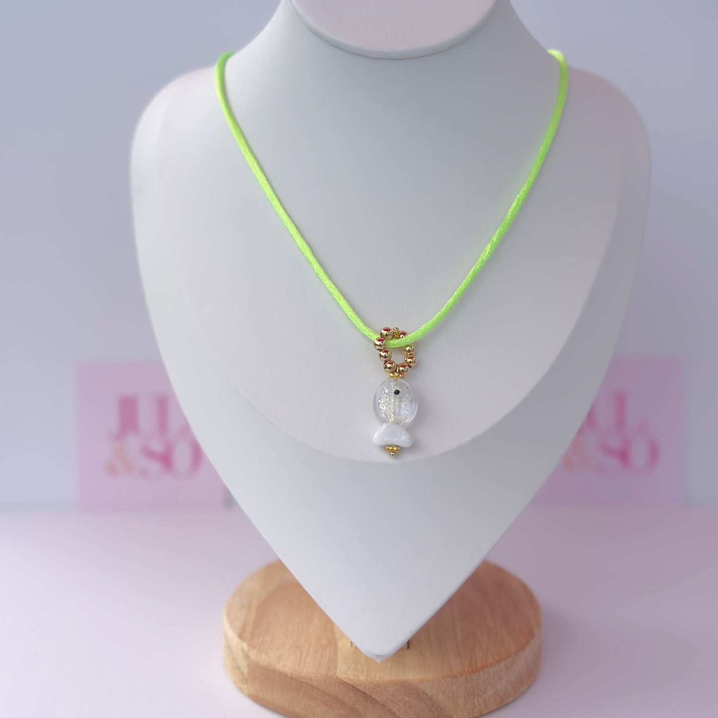 Ceramic Fish Pendant Necklace
