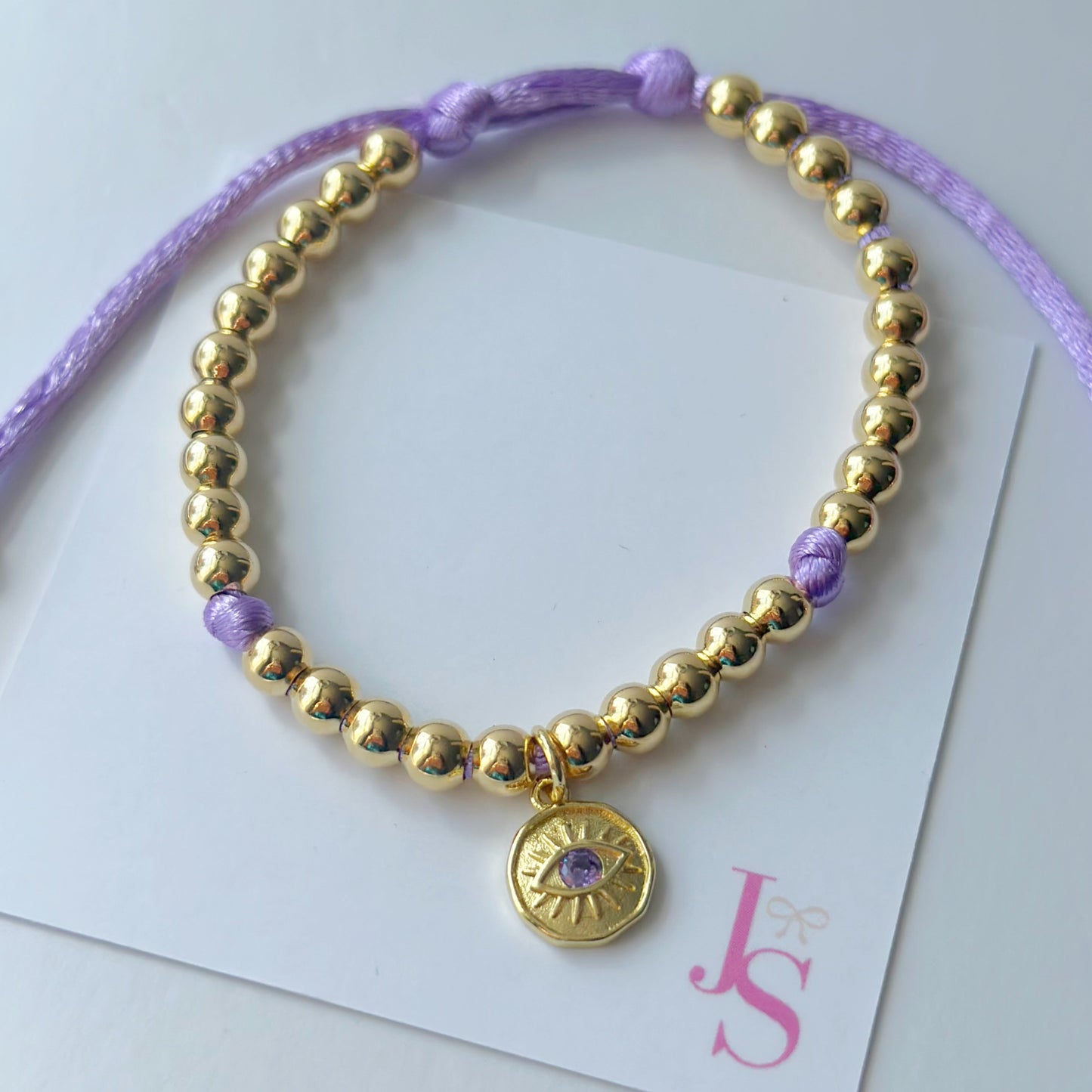 Evil Eye Beaded Charm Bracelet