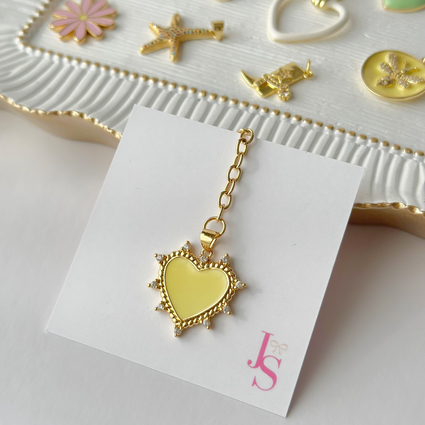 Heart with Crystal Charm