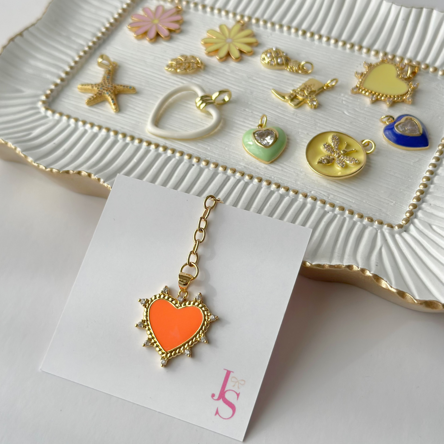 Heart with Crystal Charm