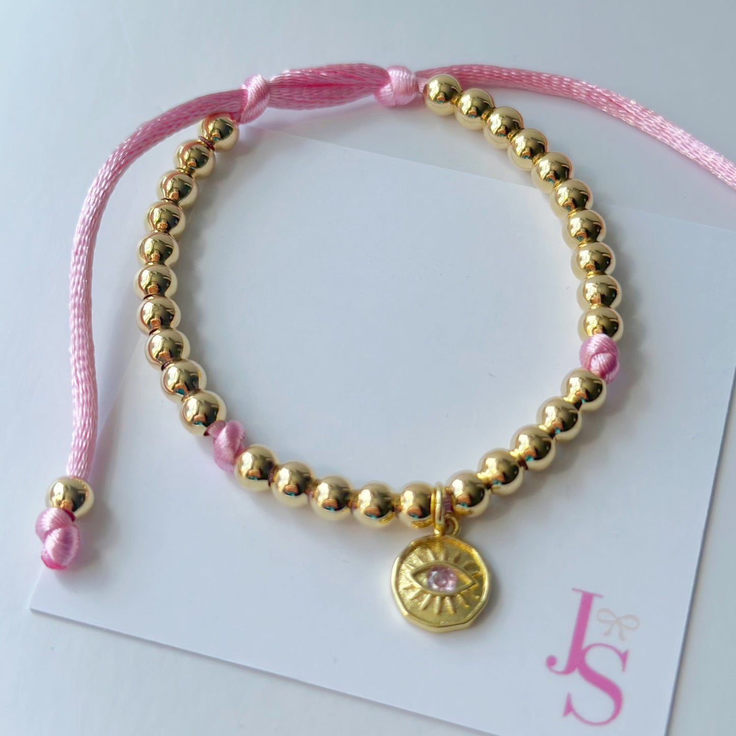 Evil Eye Beaded Charm Bracelet