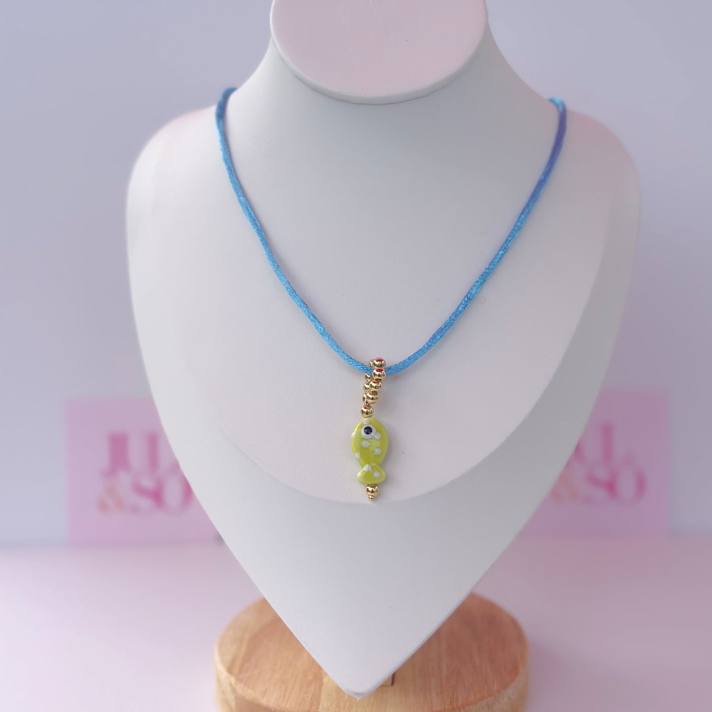 Ceramic Fish Pendant Necklace
