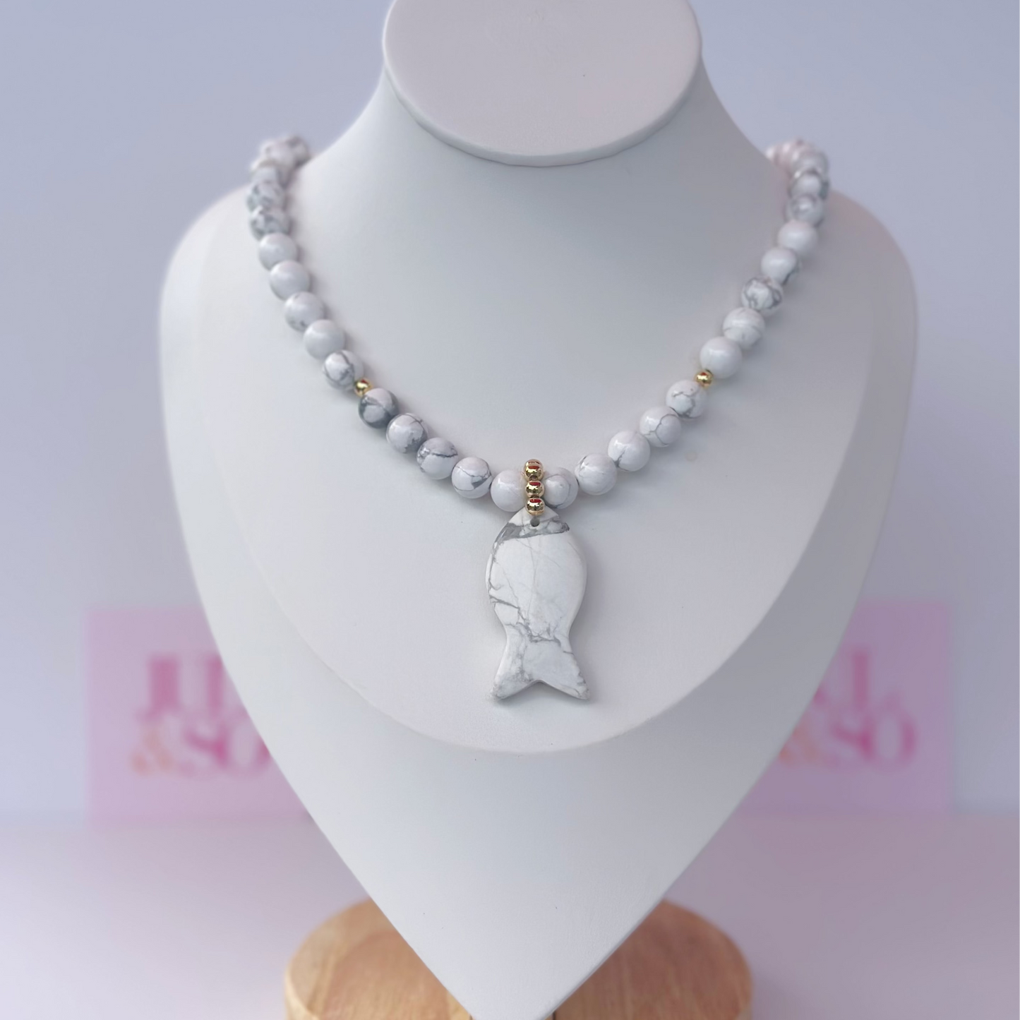 Gemstone Fish Necklace