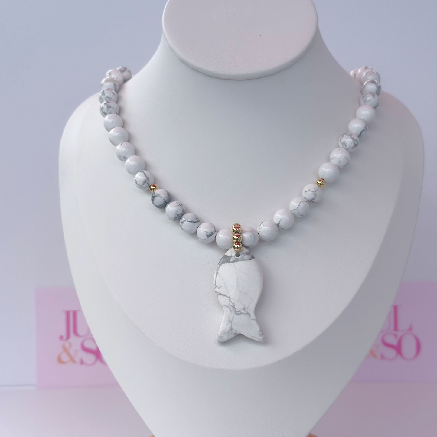 Gemstone Fish Necklace