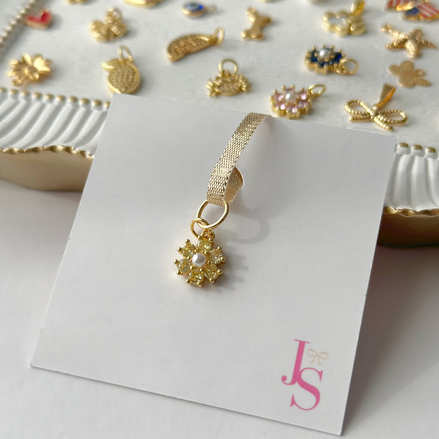 Flower Crystal Charm