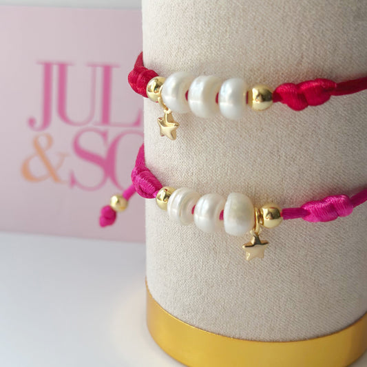 Satin Cord Pearl Bracelet