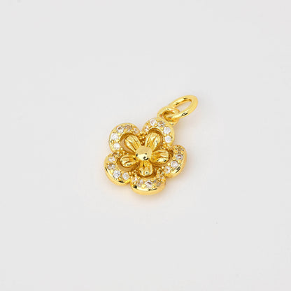 Crystal Flower Charm