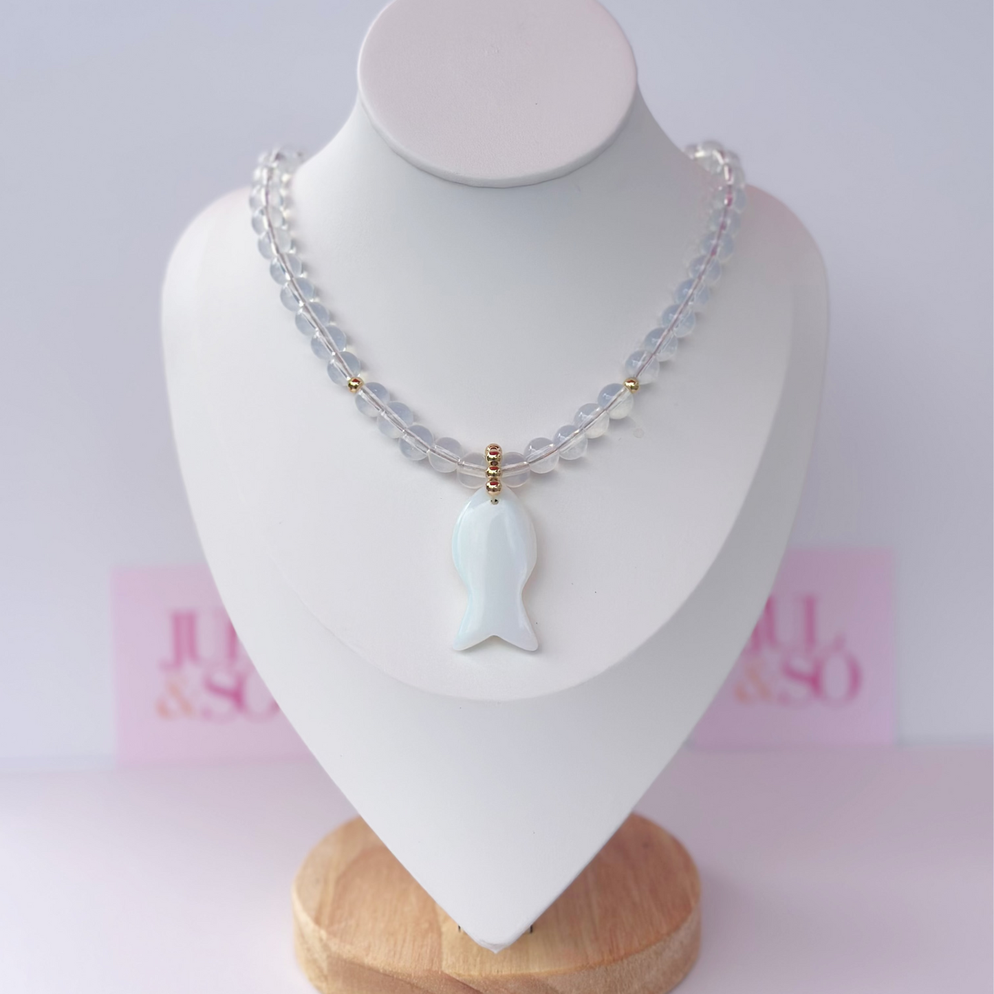 Gemstone Fish Necklace
