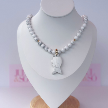 Gemstone Fish Necklace