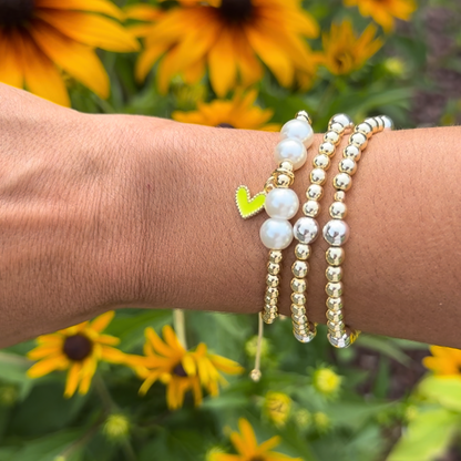 Pearls & Heart Bracelet