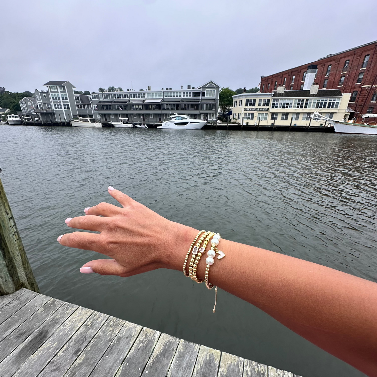 Pearls & Heart Bracelet