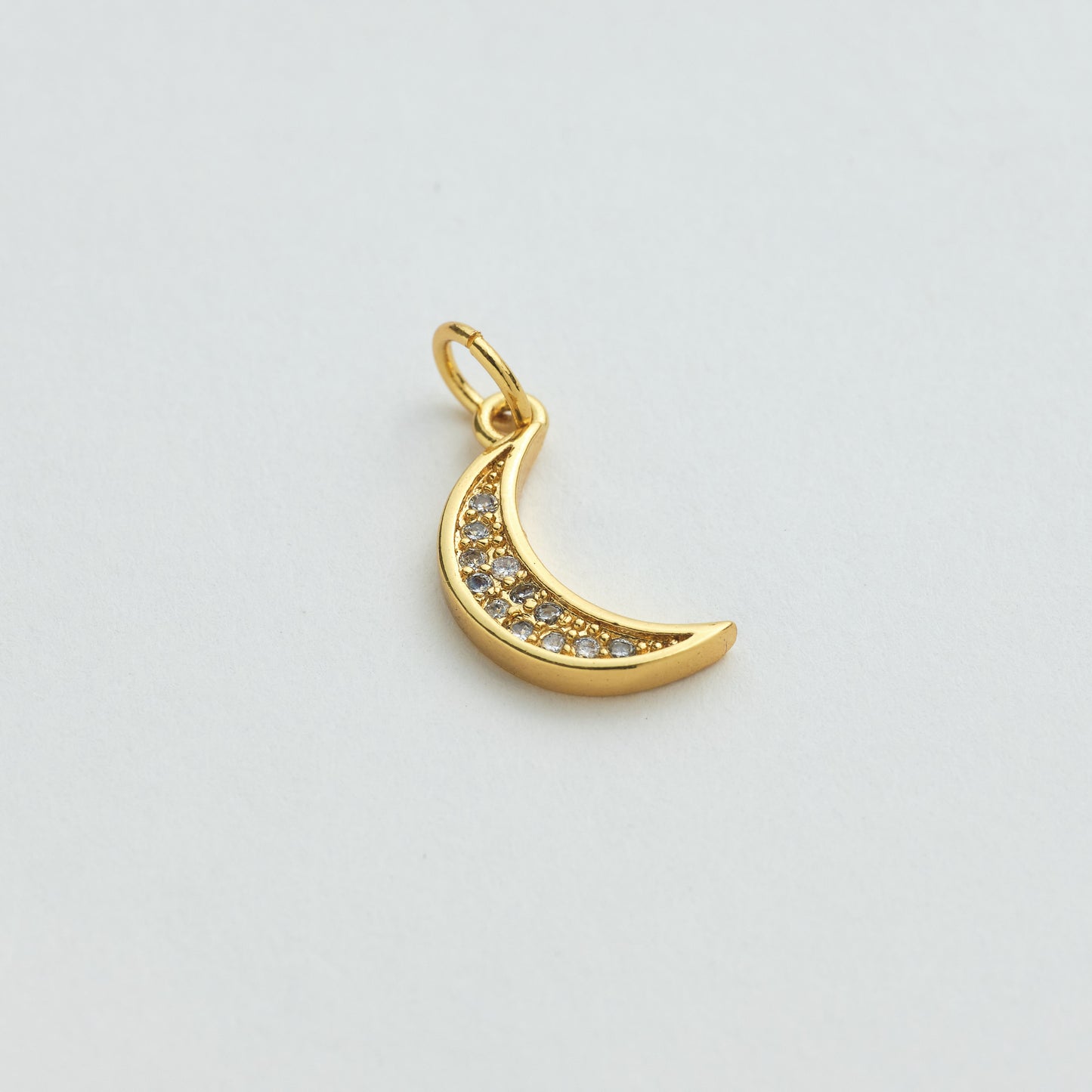 Micropave Mini Moon Charm