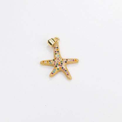 Multi-Color Starfish Charm