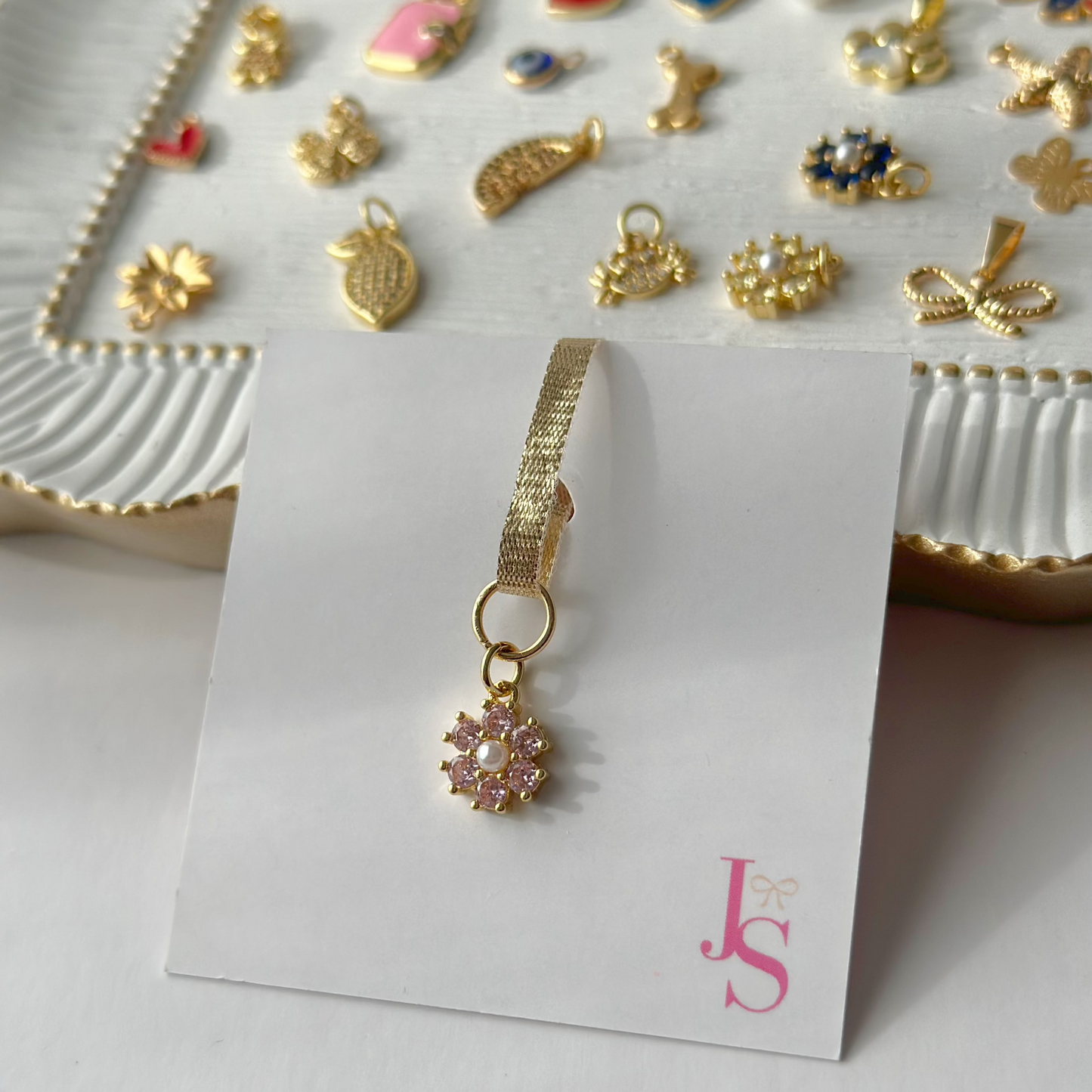 Flower Crystal Charm