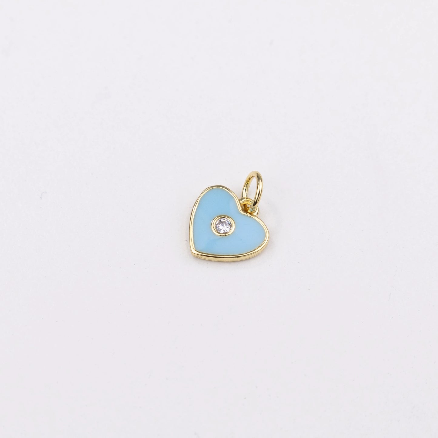 Mini Enamel Heart with Crystal