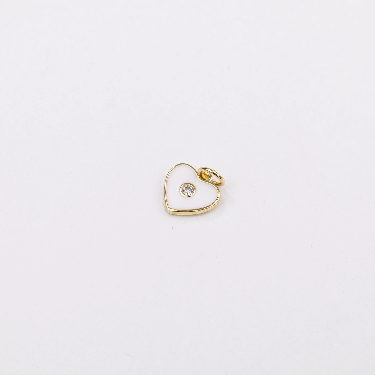 Mini Enamel Heart with Crystal