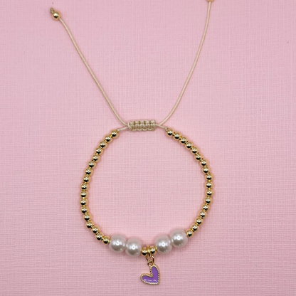 Pearls & Heart Bracelet