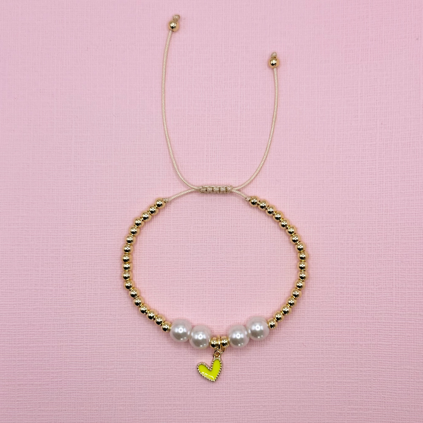 Pearls & Heart Bracelet